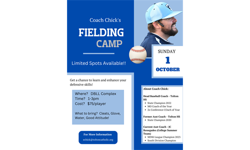 Erich Chick's Fielding Camp on 10/1
